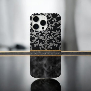 Regal Noir & Gold Damask iPhone 16 Pro Max Case