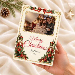 Regal Nutcracker Merry Christmas Holiday Card