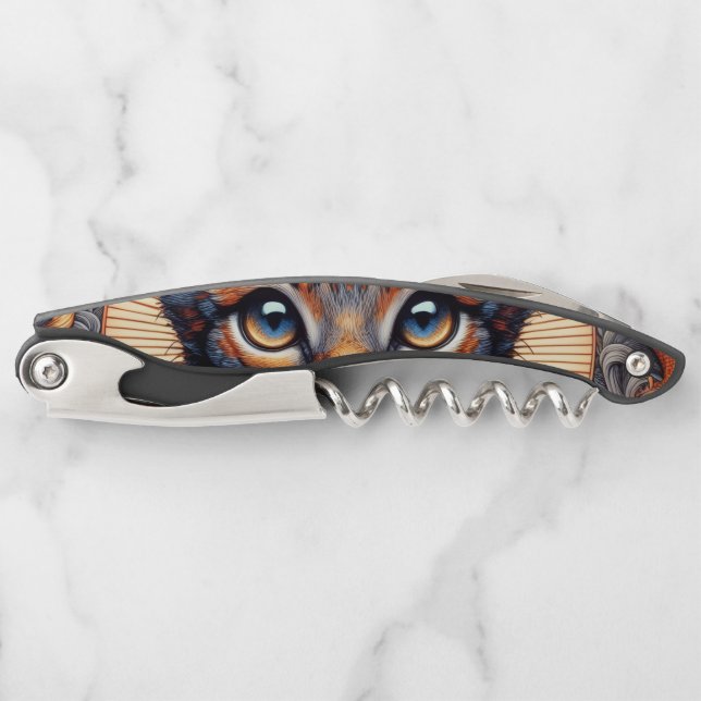Regal Ornate Fantasy Feline  Corkscrew (Front)