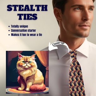 Regal Persian Cat Stealth Tie