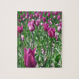 Regal Purple Tulips Jigsaw Puzzle