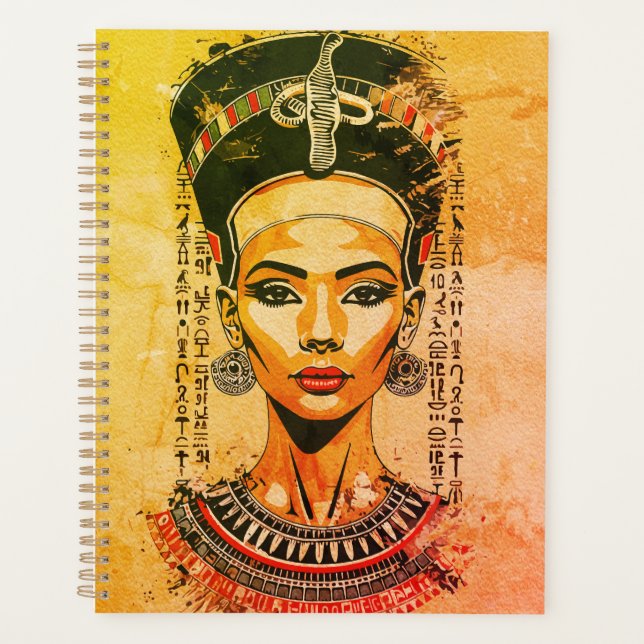 Regal Queen of Egypt – Modern Neo-Pharaoh Art Planner (Front)