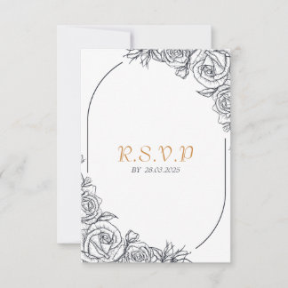 Regal Regency Wedding RSVP Card