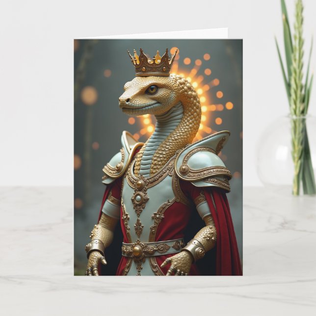 Regal Reptile Birthday Card (Front)