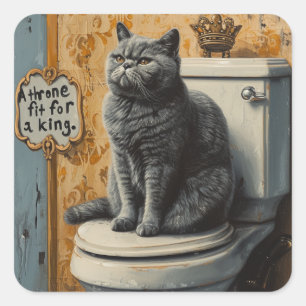 Regal Restroom: Chubby British Short-hair Sticker