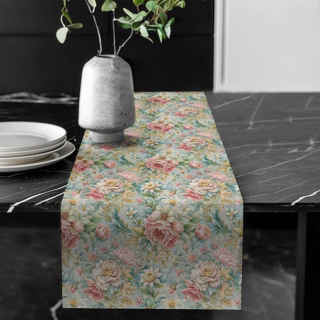 Regal Rococo Graceful Botanical Designs Long Table Runner (Regal Rococo Graceful Botanical Designs Long Table Runner)