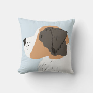 Regal Saint Bernard with customisable text Throw P Cushion