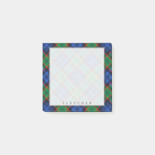 Regal Scottish Clan Fletcher Tartan Post-it Notes
