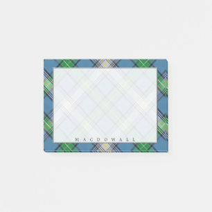 Regal Scottish Clan MacDowall Tartan Post-it Notes