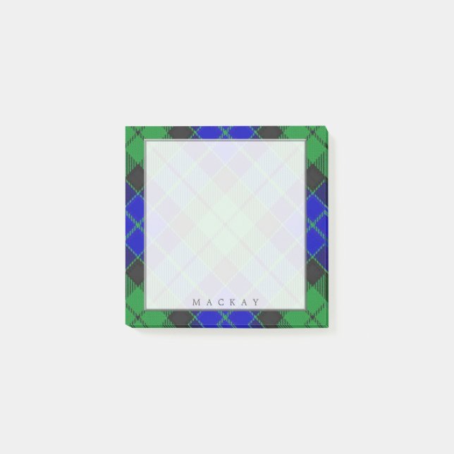 Regal Scottish Clan MacKay Tartan Post-it Notes (Front)