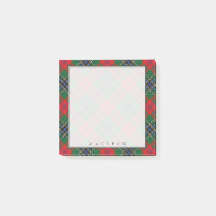 Regal Scottish Clan MacLean Tartan Post-it Notes