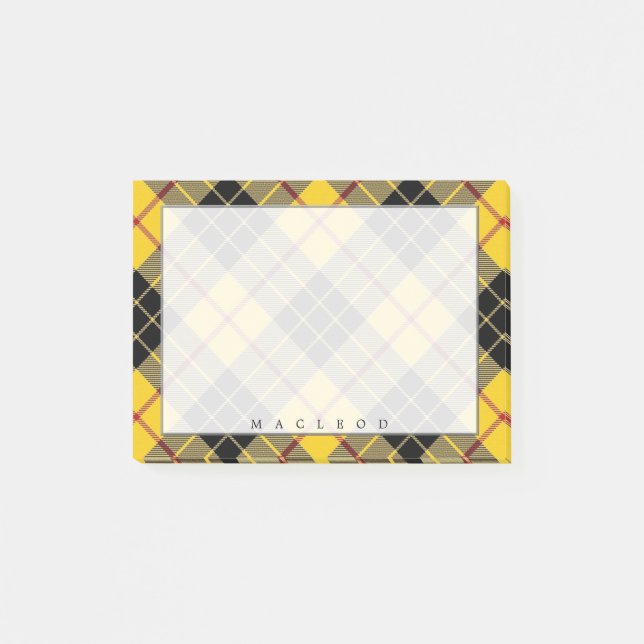 Regal Scottish Clan MacLeod of Lewis Tartan Post-it Notes (Front)