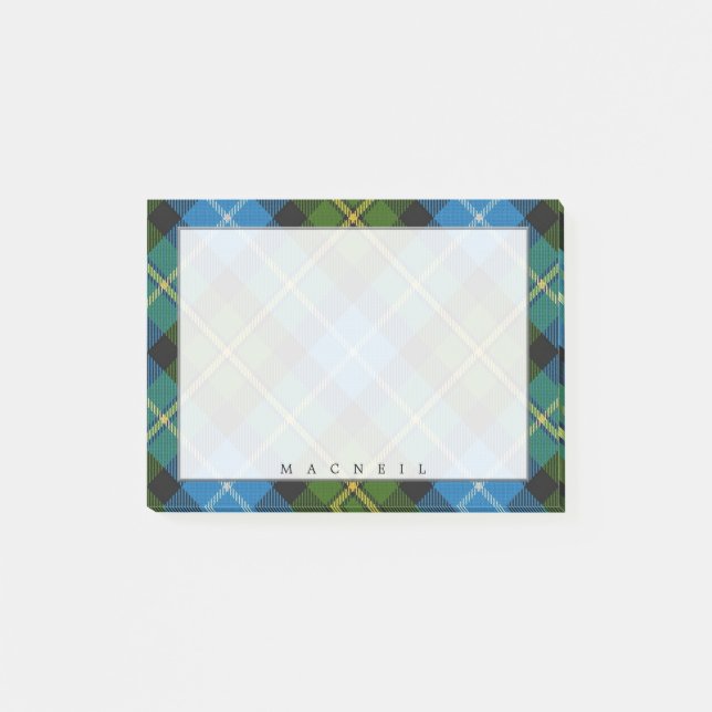 Regal Scottish Clan MacNeil Tartan Post-it Notes (Front)