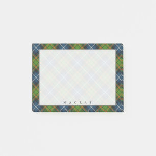 Regal Scottish Clan MacRae Tartan Post-it Notes