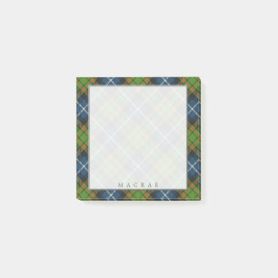 Regal Scottish Clan MacRae Tartan Post-it Notes
