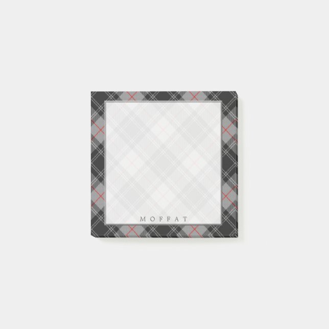 Regal Scottish Clan Moffat Tartan Post-it Notes (Front)