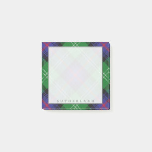 Regal Scottish Clan Sutherland Tartan Post-it Notes