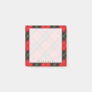 Regal Scottish Clan Wallace Tartan Post-it Notes