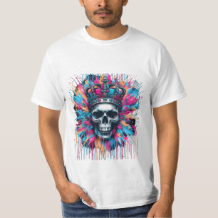 "Regal Skull: Urban Graffiti Street Art T-Shirt" T-Shirt