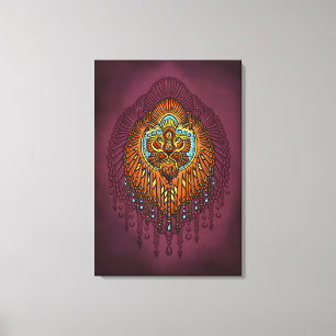 Regal Spirit Lion Ornate Tribal Mandala Roar Canvas Print