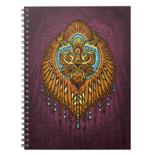 Regal Spirit Lion Ornate Tribal Mandala Roar Notebook