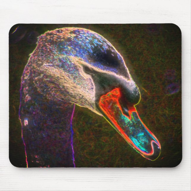 Regal Swan Abstract Nature Art Mouse Mat (Front)