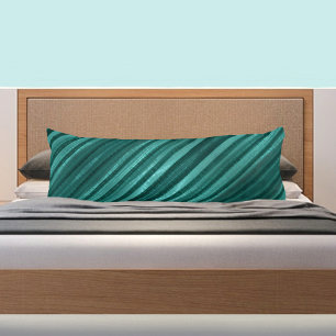 Regal Teal Striped Green Body Pillow