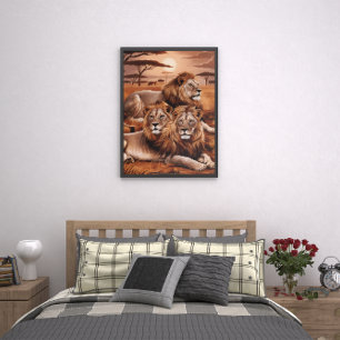 Regal Trio Resting in Nature Poster