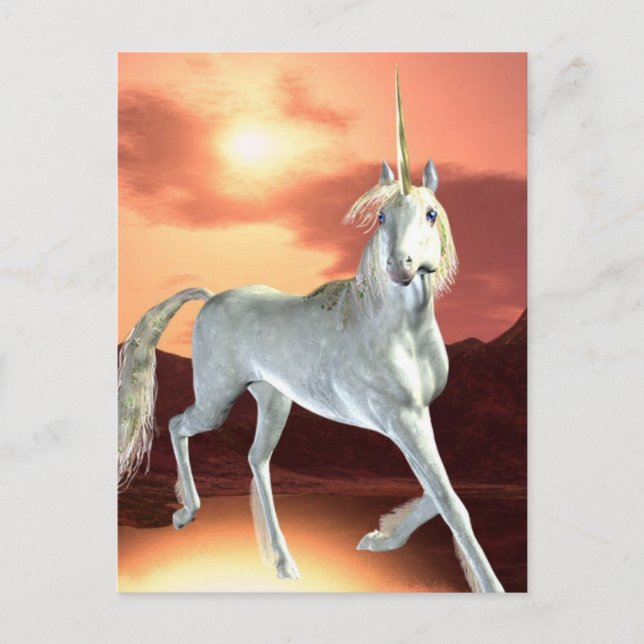 Regal Unicorn Postcard (Front)