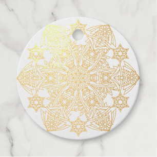 Regal Vintage Foil Snowflake Favour & Gift Tag