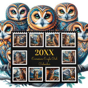Regal Wings: A Eurasian Eagle Owl Year 20XX  Calendar