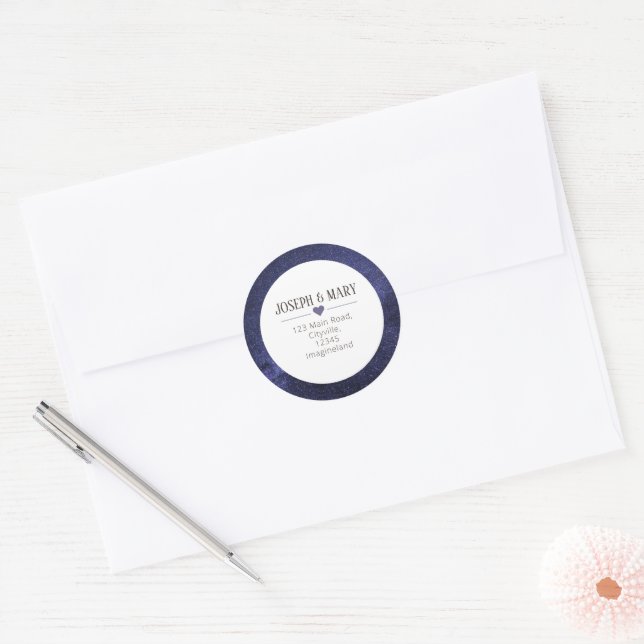ReGalaxy Space return address Classic Round Sticker (Envelope)