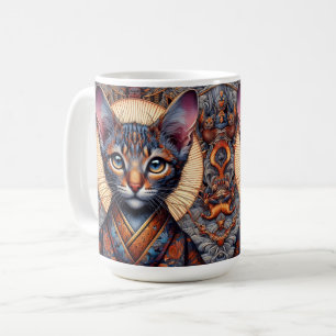 Regale Mythic Ornate fantasy Feline Coffee Mug