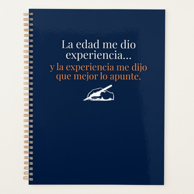 Regalo divertido en azul para gente mayor planner (Front)