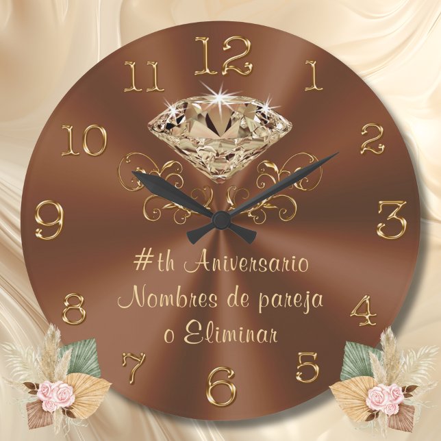 Regalos de aniversario por año, Aniversario Large Clock (Regalos de aniversario por año. Reloj Reloj de aniversario. regalo de aniversario para padres.)