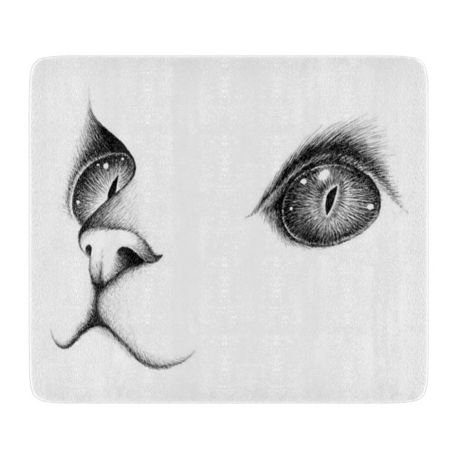 "Regard du Persan" "Planche à Découper Vitre" Cutting Board (Front)