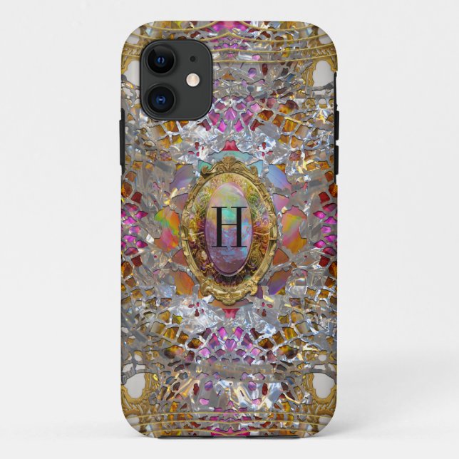 Regardez dans kaléidoscope Elegant  Monogram Case-Mate iPhone Case (Back)