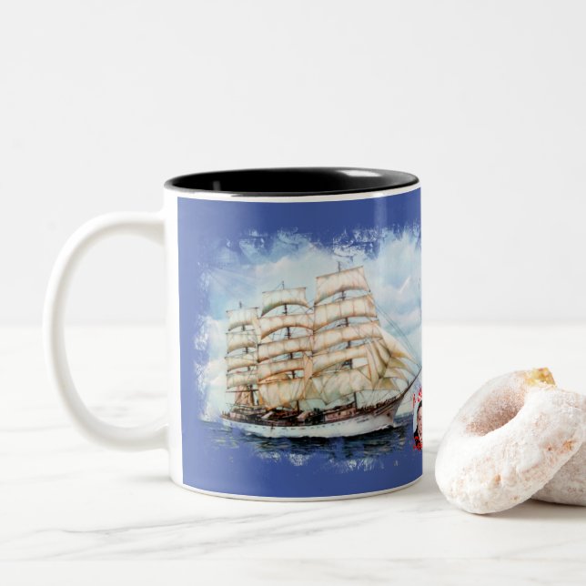 Regata Cutty Sark Two-Tone Coffee Mug (With Donut)