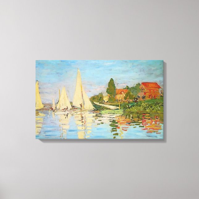 Regatta at Argenteuil by Claude Monet Canvas Print (Front)