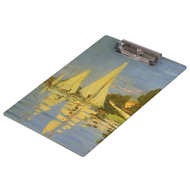 Regatta at Argenteuil by Claude Monet Clipboard (Angled)
