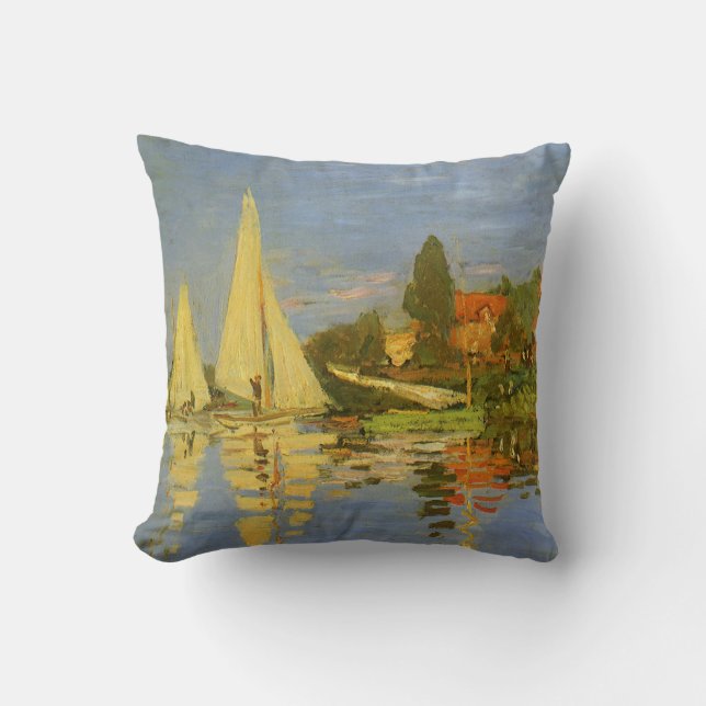 Regatta at Argenteuil by Claude Monet Cushion (Front)