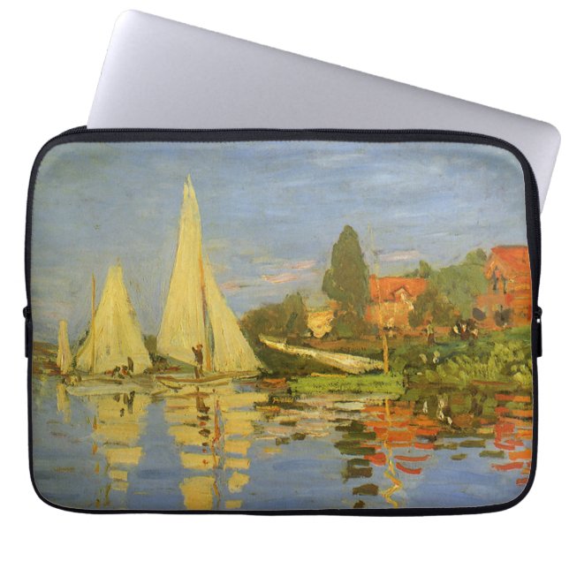 Regatta at Argenteuil by Claude Monet Laptop Sleeve (Front)