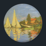 Regatta at Argenteuil by Claude Monet Magnet<br><div class="desc">Regatta at Argenteuil (1872) by Claude Monet is a vintage impressionism fine art nautical painting. You can see the reflection of the sailboats in the lake water. A maritime seascape with a yacht or boat race on a sunny summer season day. About the artist: Claude Monet (1840-1926) was a founder...</div>