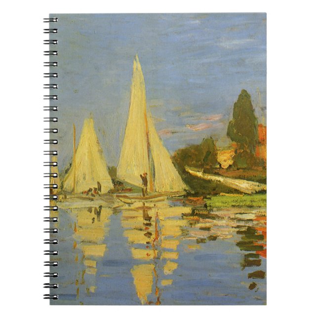 Regatta at Argenteuil by Claude Monet Notebook (Front)