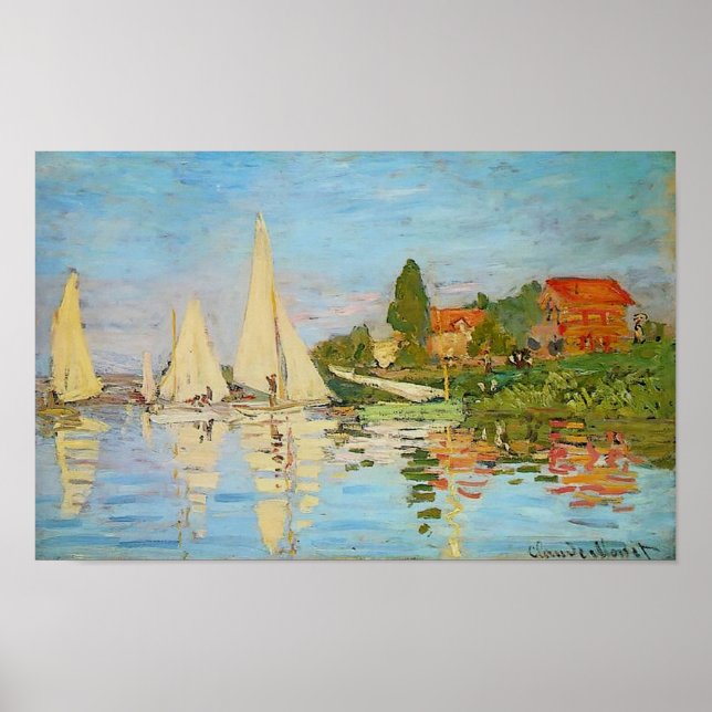 Regatta at Argenteuil by Claude Monet Poster (Front)