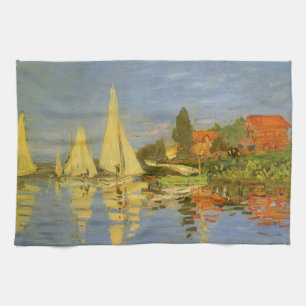 Regatta at Argenteuil by Claude Monet Tea Towel