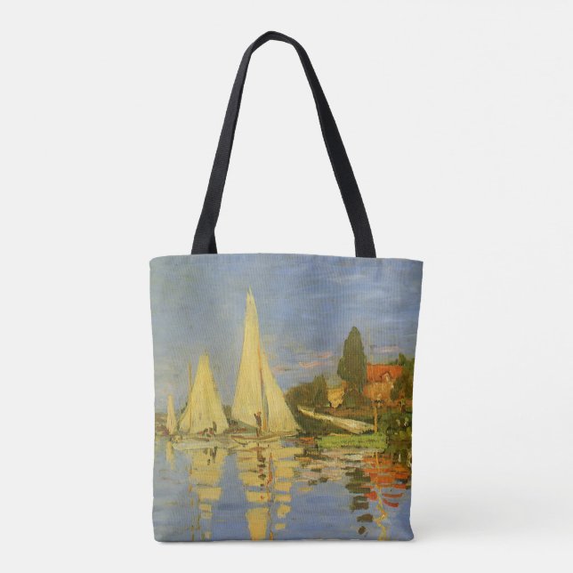 Regatta at Argenteuil by Claude Monet Tote Bag (Back)