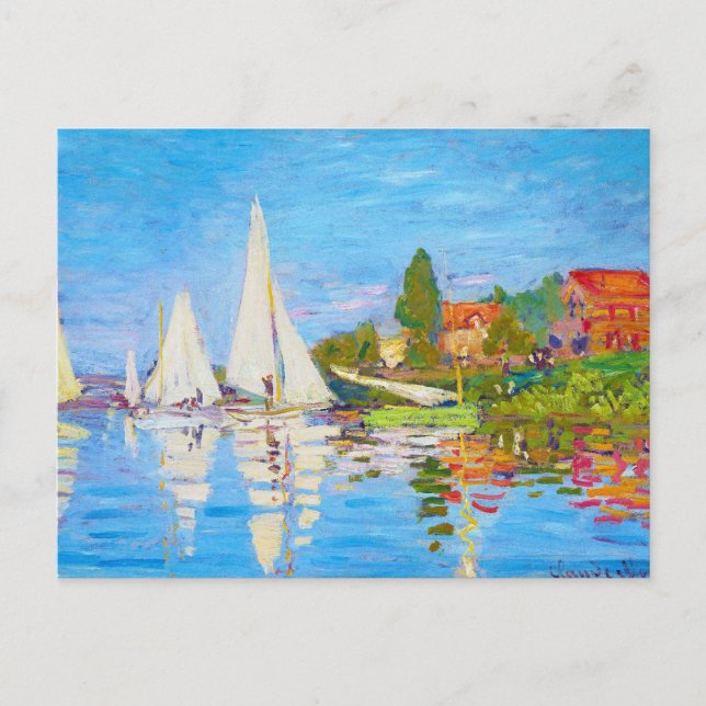Regatta at Argenteuil Claude Monet Postcard (Front)