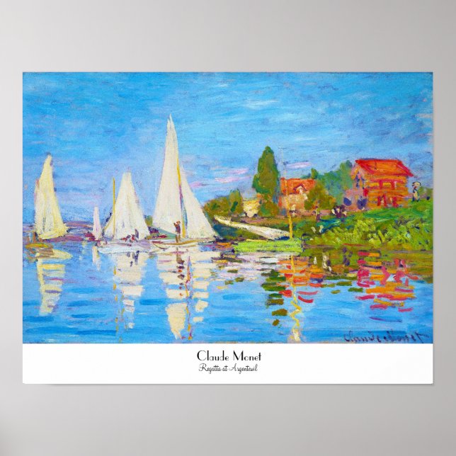 Regatta at Argenteuil Claude Monet Poster (Front)
