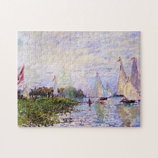 Regatta at Argenteuil Monet Fine Art Jigsaw Puzzle (Horizontal)